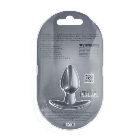 Mały korek analny silikonowy Ouch! metaliczny 6,5 cm Ouch!