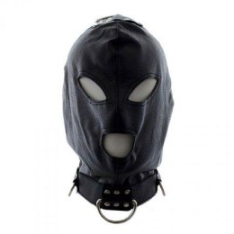 Maska bondage skórzana z kołnierzem Toyz4lovers czarna Toyz4lovers