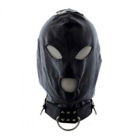 Maska bondage skórzana z kołnierzem Toyz4lovers czarna Toyz4lovers