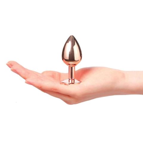 Metalowy korek analny z czarnym kryształem Marc Dorcel Diamond S 7 cm Dorcel