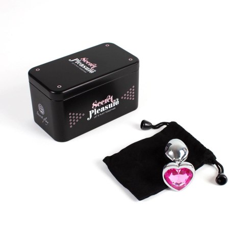 PINK HEART METAL BUTT PLUG S Secret Play