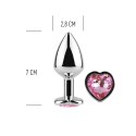 PINK HEART METAL BUTT PLUG S Secret Play