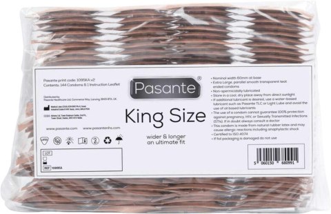 Prezerwatywy Pasante King Size XXL 144 sztuk Pasante