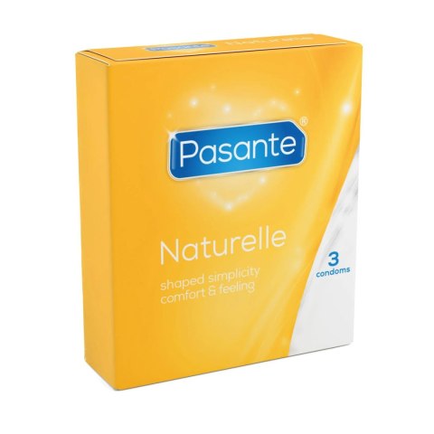 Prezerwatywy Pasante Naturelle nawilżane bez plemnikobójczego 3 szt Pasante