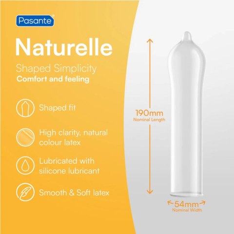 Prezerwatywy Pasante Naturelle nawilżane bez plemnikobójczego 3 szt Pasante