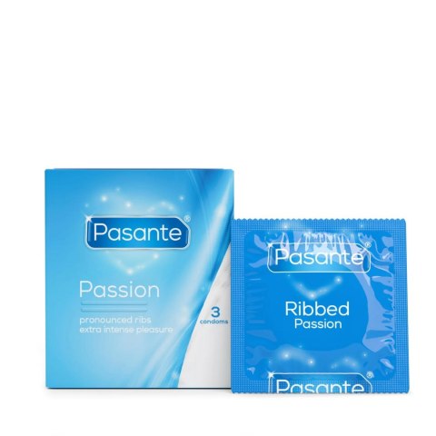 Prezerwatywy prążkowane Pasante Ribbed Passion 3 szt 19 cm Pasante