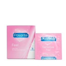 Prezerwatywy ultra cienkie Pasante Sensitive Feel naturalne 3 szt Pasante