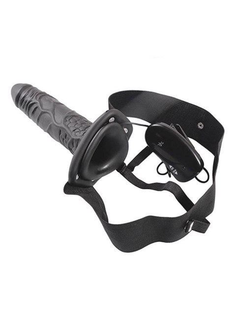 Proteza wibracyjna strap on Real Rapture czarna 22.5 cm Real Rapture