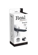Proteza wibracyjna strap on Real Rapture czarna 22.5 cm Real Rapture