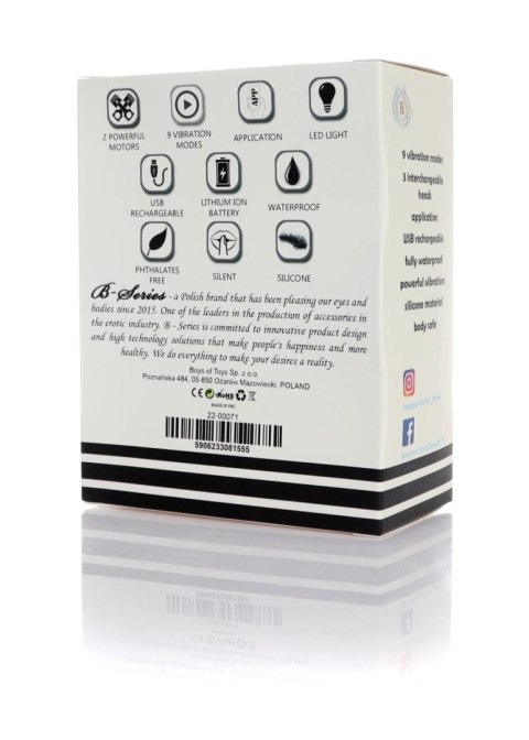 Stymulator łabędziowy silikonowy B Series Magic USB z app B - Series Magic