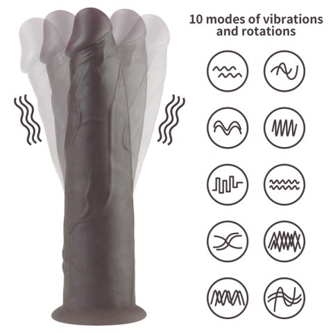 9-calowy dwuwarstwowy rotator z platynowego silikonu Lovetoy