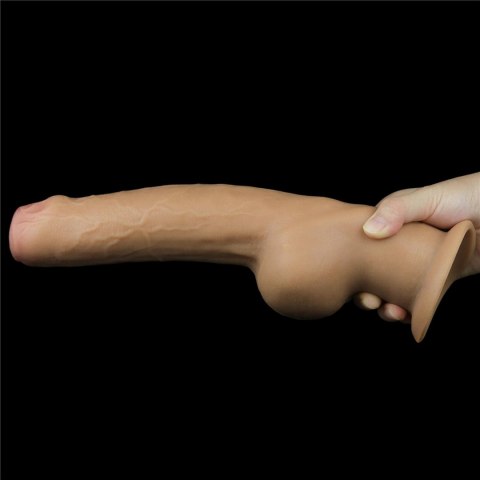 Dildo realistyczne dwuwarstwowe silikonowe Lovetoy z uchwytem 28 cm Lovetoy