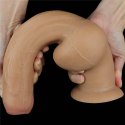 Dildo realistyczne dwuwarstwowe silikonowe Lovetoy z uchwytem 28 cm Lovetoy