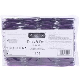 Prezerwatywy Pasante Ribs Dots Intensity prążkowane kropkowane 144 szt Pasante