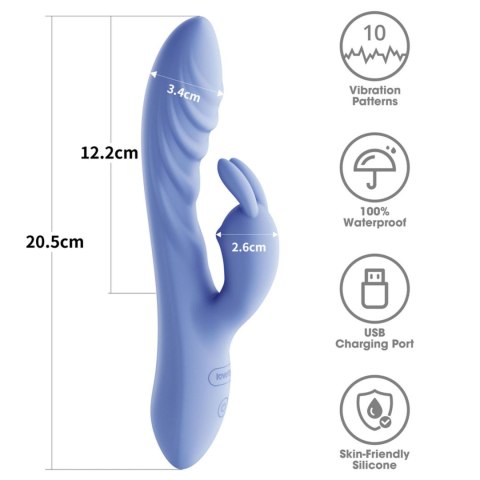 Wibrator króliczek Lovetoy Swirl silikonowy USB 20.5 cm Lovetoy