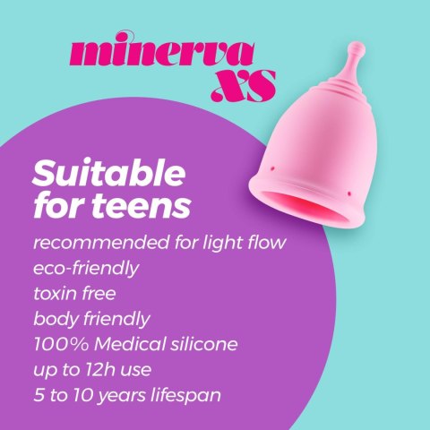 Kubeczek menstruacyjny Crushious Minerva XS z woreczkiem i cleanerem 150 ml Crushious