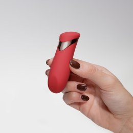 Mini wibrator Crushious Blinders ładowany czerwony silikonowy 10 cm Crushious