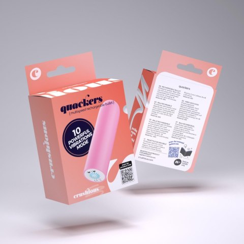 Mini wibrator Quackers Crushious różowy USB 8,6 cm Crushious