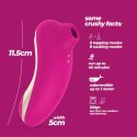 Stymulator łechtaczki Crushious Supernova ssący i stukający różowy USB 12cm Crushious