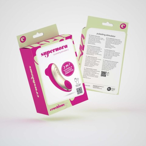 Stymulator łechtaczki Crushious Supernova ssący i stukający różowy USB 12cm Crushious