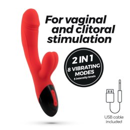 Wibrator króliczek Crushious Dare Dong silikonowy USB 20 cm Crushious