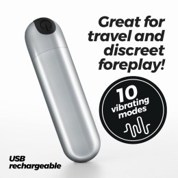 Wibrator mini Crushious iMoan srebrny USB 7,6 cm Crushious