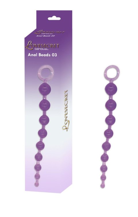 Koraliki analne silikonowe Lovesecret fioletowe 30 cm Lovesecret