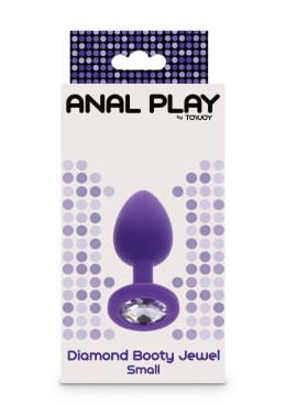 Korek analny Diamond Booty Jewel silikonowy fioletowy mały 7 cm TOYJOY