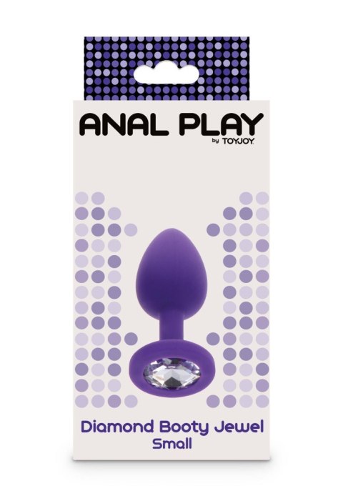 Korek analny Diamond Booty Jewel silikonowy fioletowy mały 7 cm TOYJOY