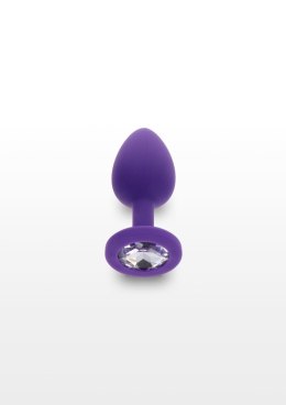 Korek analny Diamond Booty Jewel silikonowy fioletowy mały 7 cm TOYJOY