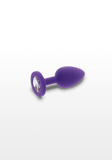 Korek analny Diamond Booty Jewel silikonowy fioletowy mały 7 cm TOYJOY