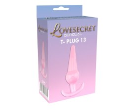 Korek analny Lovesecret Sensual T Plug 13 różowy 12,6 cm Lovesecret