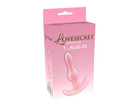 Korek analny Lovesecret T Plug różowy 8,5 cm Lovesecret