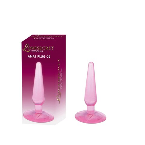 Korek analny Lovesecret z przyssawką różowy 11 cm Lovesecret