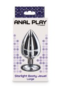 Korek analny Starlight Booty Jewel ToyJoy srebrny duży TOYJOY
