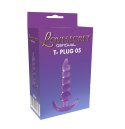 Korek analny TPE Lovesecret T Plug 05 fioletowy 12 cm Lovesecret