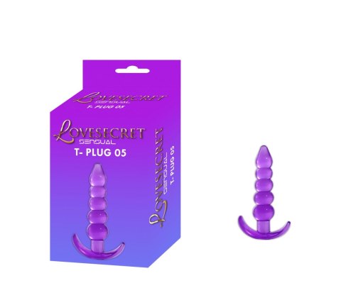 Korek analny TPE Lovesecret T Plug 05 fioletowy 12 cm Lovesecret