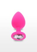 Korek analny z kryształkiem Diamond Booty Jewel różowy 9 cm TOYJOY