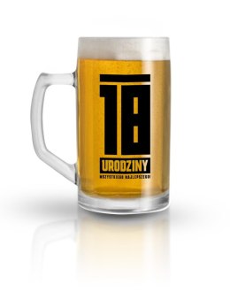 Kufel szklany 500 ml 18 Urodziny House of Mugs House of Mugs