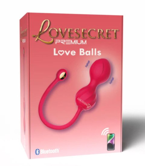 Kulki Kegla Lovesecret Premium z aplikacją różowe silikonowe USB 22 cm Lovesecret