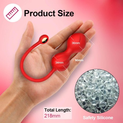 Kulki Kegla Lovesecret Premium z aplikacją różowe silikonowe USB 22 cm Lovesecret