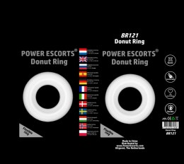 Pierścień erekcyjny silikonowy Power Escorts przezroczysty Power Escorts