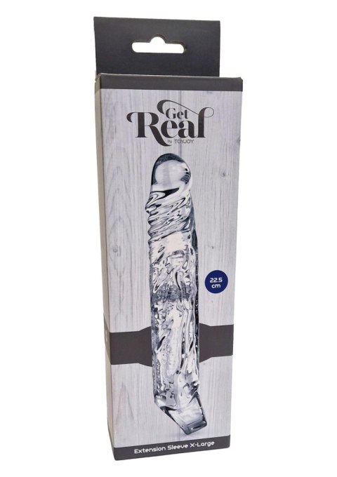 Przedłużka na penisa ToyJoy Get Real przezroczysta XLarge 22.5 cm TOYJOY