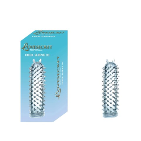 Rękaw na penisa przezroczysty z wypustkami Lovesecret 12,5 cm Lovesecret