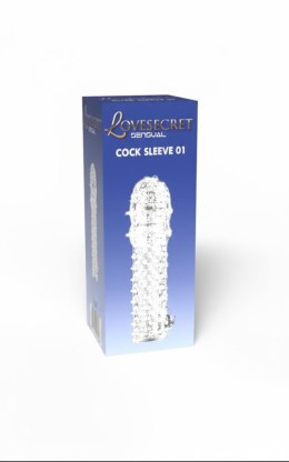 Rękaw na penisa przezroczysty z wypustkami Lovesecret LS37 12,5 cm Lovesecret