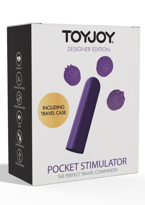 Wibrator kieszonkowy ToyJoy fioletowy 12 funkcji USB 6 cm TOYJOY