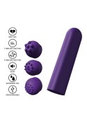 Wibrator kieszonkowy ToyJoy fioletowy 12 funkcji USB 6 cm TOYJOY