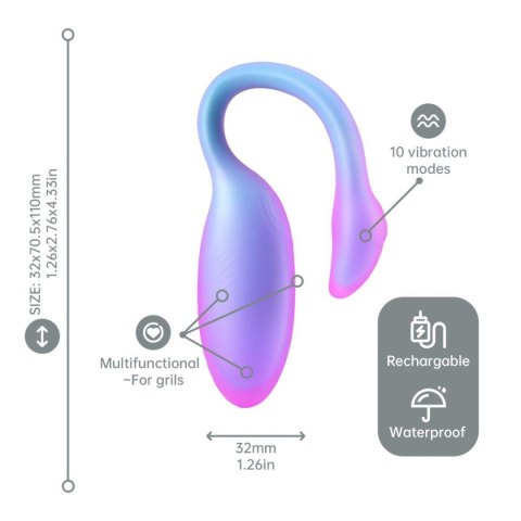 Wibrator noszony Magic Motion Flamingo Max niebieski z aplikacją Magic Motion