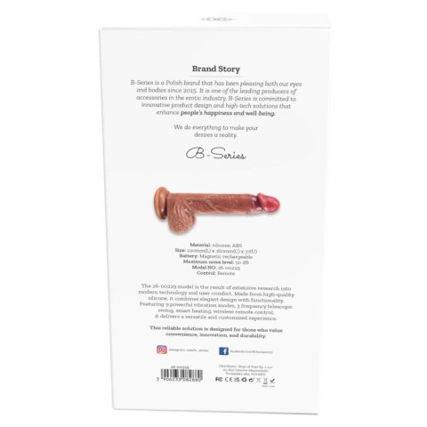 Wibrator realistyczny RealFeel Heat silikonowy podgrzewany 16 cm B - Series Lyla