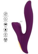 Wibrator silikonowy Athena Tapping Sensation fioletowy USB 20.5 cm ToyJoy Designer Edition